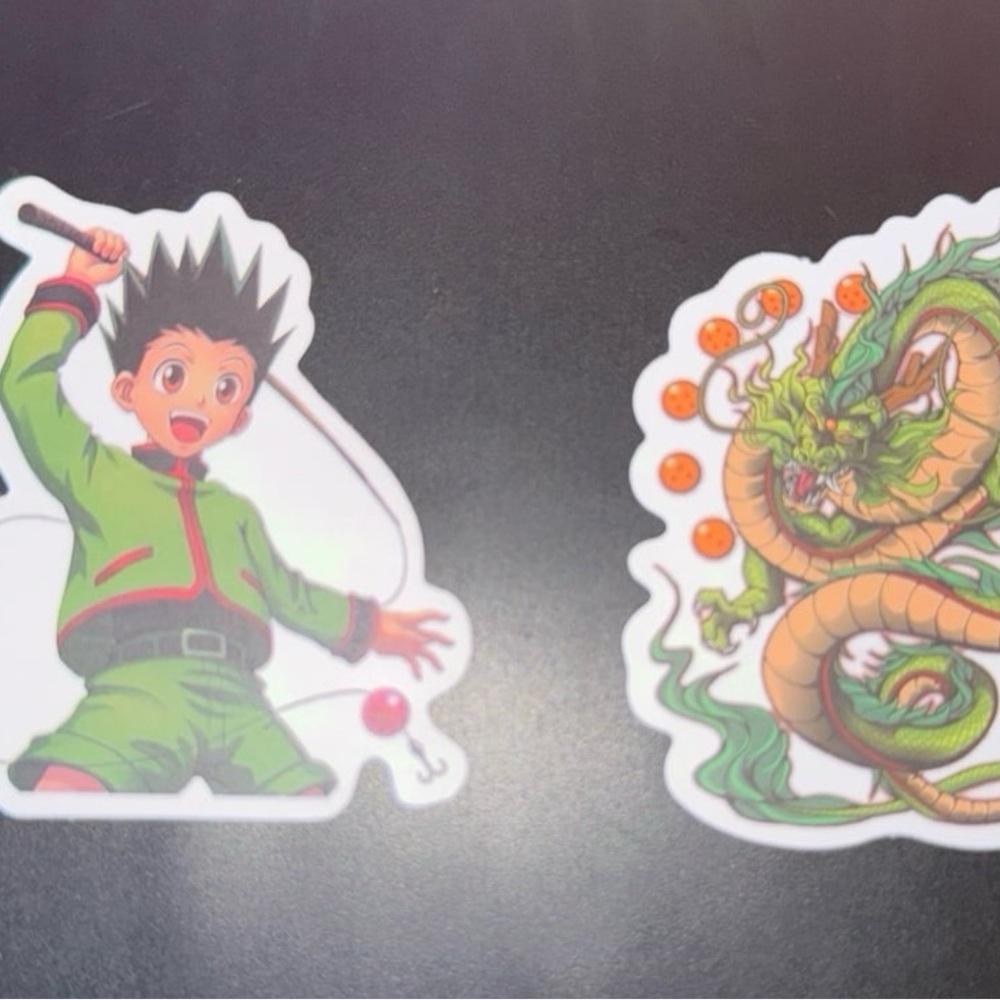 (4) Decal Stickers 1. HXH 2. Dragon ball Z 3. Demon slayer 4. Naruto anime Tv - Picture 2 of 4